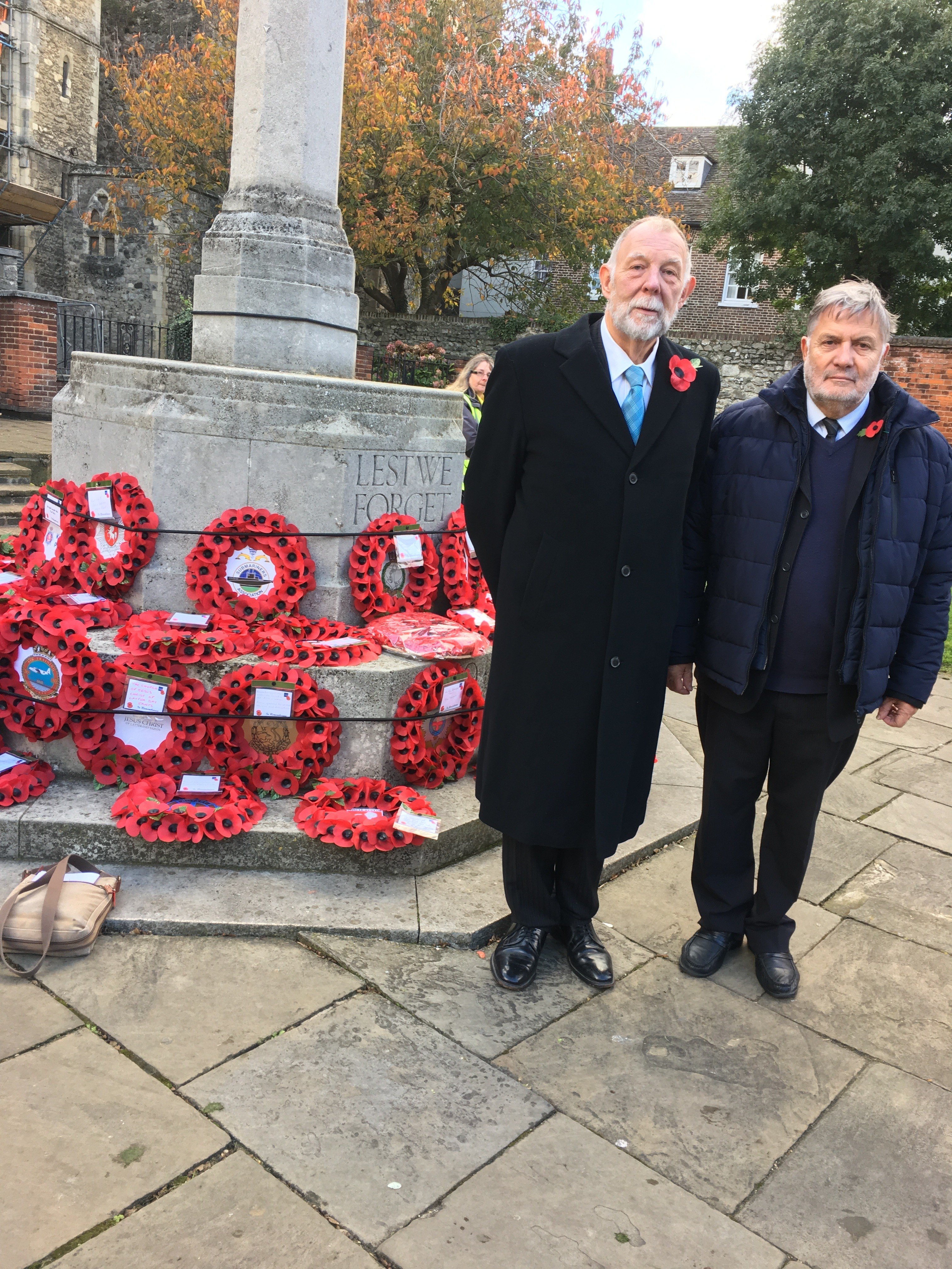 Councillors Williams and Etheridge on Remembrance Day