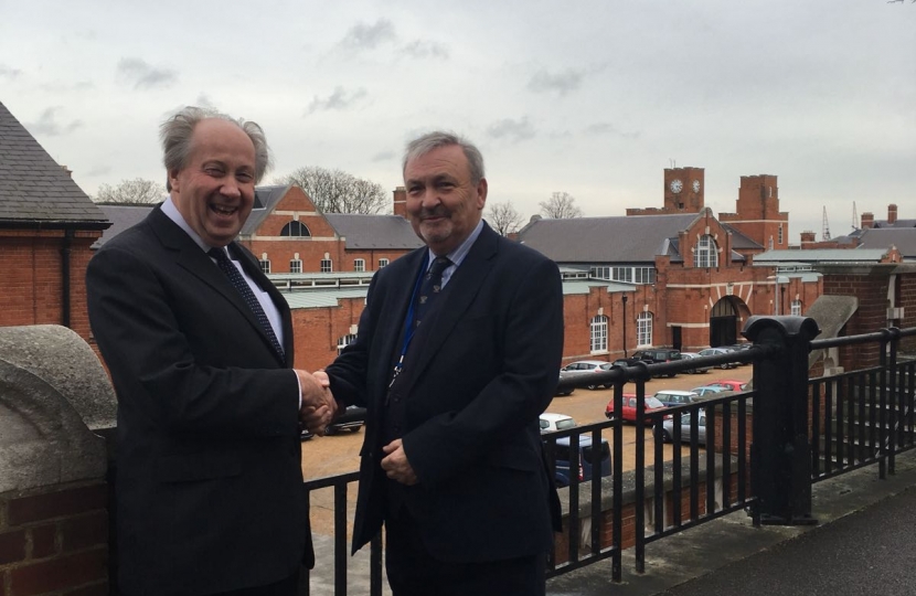 Leader Cllr Alan Jarrett with Alan Reed, Partner from the University of Greenwich