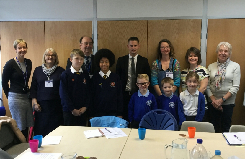 councillors Potter, Kemp and Aldous attent the joint school council meeting