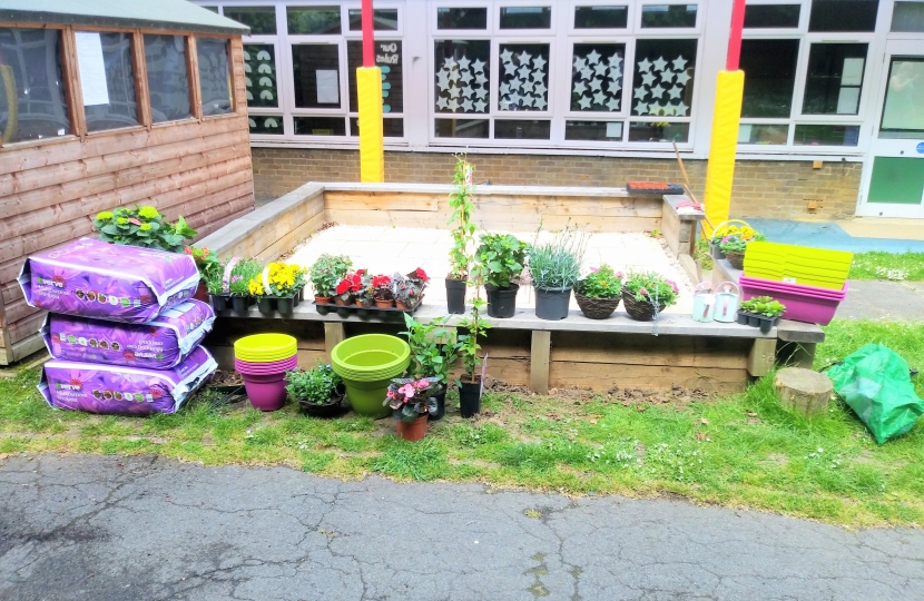 Some of the planting that took place