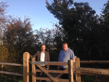 Cllrs. Fearn and Joy at the new gate